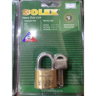 กุญแจทองเหลืองSOLEX30มิลทรงมนห่วงสั้นระบบลูกปืน