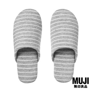สลิปเปอร์ มูจิ Muji นิ่มมาก รองเท้าแตะในบ้าน ผ้าเจอร์ซีย์ Jersey knit slippers รองเท้าใส่ในบ้าน
