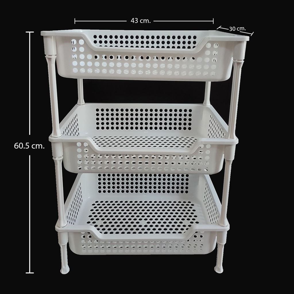 ภาพสินค้าชั้นวางของอเนกประสงค์ 3 ชั้น No.10301 ขนาด 43x30x59 ซม.รับน้ำหนักได้ไม่เกิน 30 กิโลกรัม ชั้นวาง จากร้าน toolsyou บน Shopee ภาพที่ 1