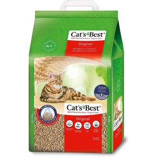 Cats Best Cat Litter Original 40L ทรายแมว แคทส์เบส 40 ลิตร ออริจินอล แมวขนสั้น จับตัวเป็นก้อน