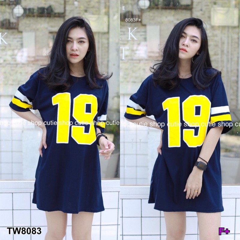 dress-oversize-สกรีนลายตัวเลข-tw8083