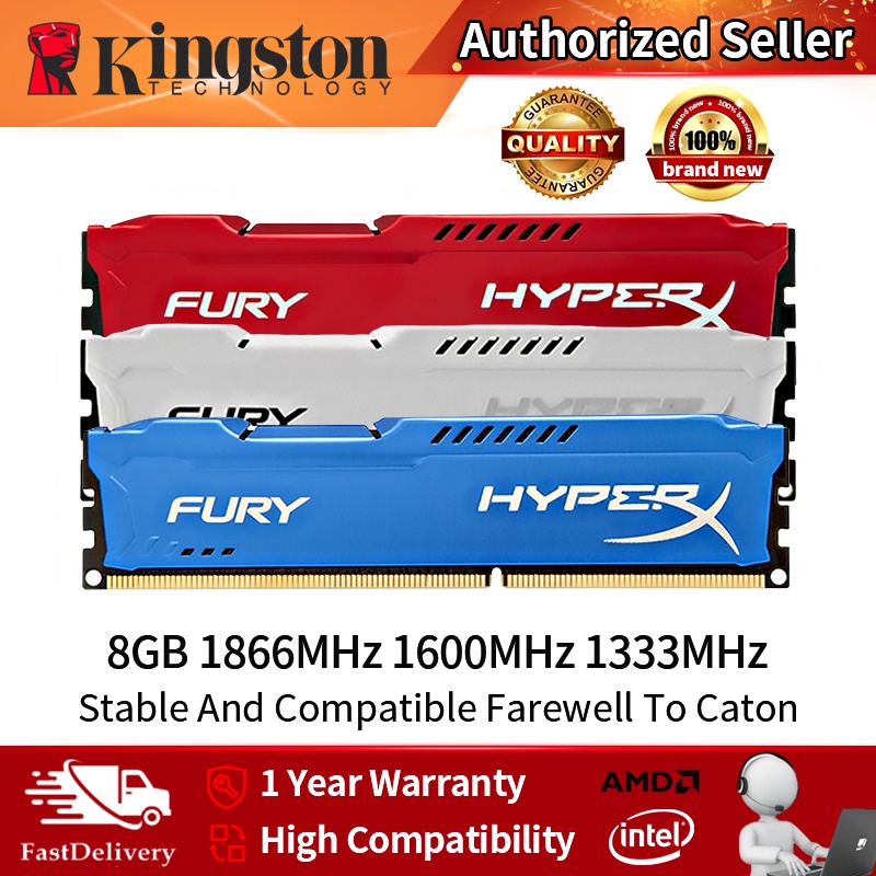 ภาพหน้าปกสินค้าKingston HyperX FURY แรมหน่วยความจํา DDR3 4GB 8GB 1600MHZ 1866MHZ DIMM จากร้าน qkh666th บน Shopee