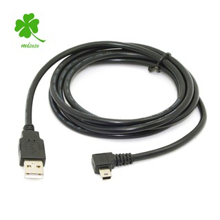 สินค้า 1 . 8 ม. mini b type 5 pin 90 องศามุมซ้าย to usb 2 . 0 male สายเคเบิ้ลสีดํา