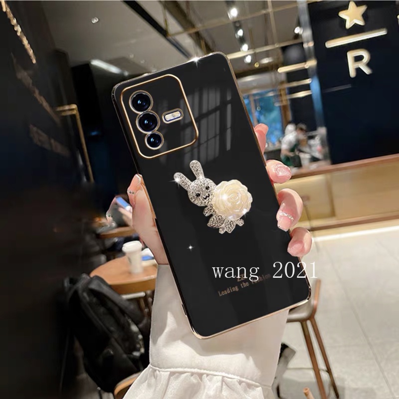 new-offer-phone-case-เคส-vivo-v23-v23-pro-v23e-5g-casing-luxury-elegant-white-camellia-rhinestone-rabbit-soft-case-2022-เคสโทรศัพท