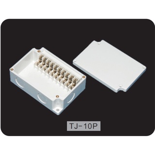 TJ-10P : Terminal Block Box IP66 (กล่องพลาสติก พร้อมเทอร์มินอลบล็อก)TIBOX ,Size : 75x110x40 mm.