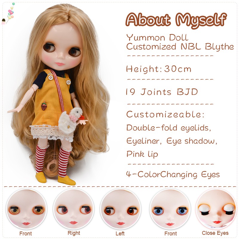 ภาพหน้าปกสินค้าBlyth ตุ๊กตา บลายธ์ ตุ๊กตาบลายธ์ เข้ากันได้ NBL Blyth BJD Doll ไบรซ์ กล้ามเนื้อขาว ดวงตามี 4 สี มีข้อต่อร่างกาย NBL24 จากร้าน cutebee.th บน Shopee