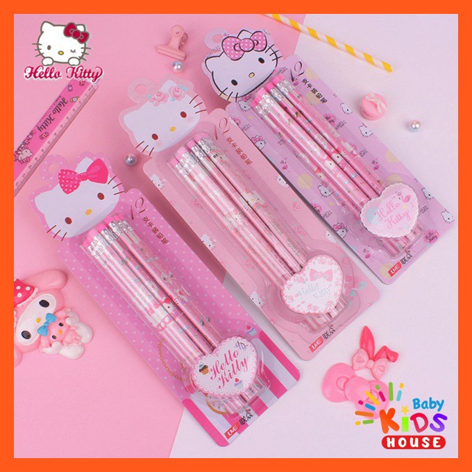 พร้อมส่ง-ดินสอไม้-คิตตี้-ดินสอเด็ก-kitty