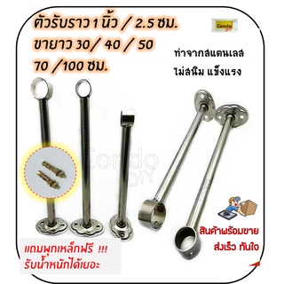 ราวตากผ้าเพดานสแตนเลส ราวแขวนของ ราคาต่ออัน แถมพุกเจาะให้ ไม่รวมแท่งราวขนาดท่อ1นิ้วรับได้ 60-80Kg มี5ขนาด กดสั่งตามขนาด