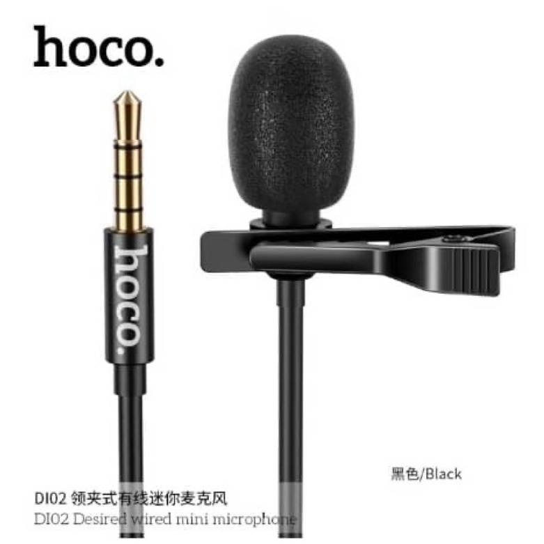 hoco-di02-mini-ไมค์โครโฟน-ขนาด-เล็ก-3-5-ใช้ต่อกับโทรศัพท์มือถือคอมพิวเตอร์-ลำโพง-หรืออุปกรณ์ของแท้100