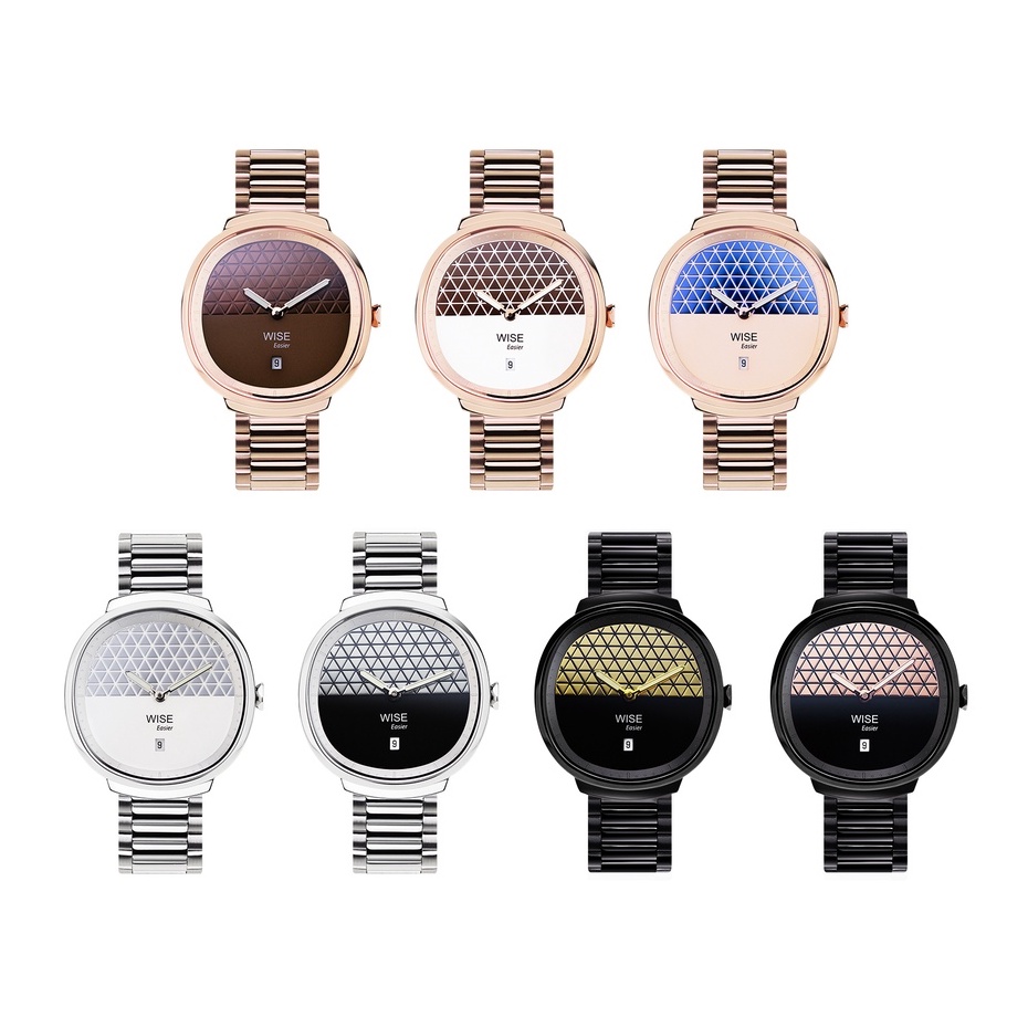 ภาพหน้าปกสินค้าWISE รุ่น Easier ทุกสี นาฬิกาข้อมือผู้หญิง สายสแตนเลสพร้อมสายซิลิโคน