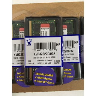 Kingston Ram NoteBook NB ( KVR32S22D8/32 ) 3200 : 32GB (16 GigaBits) **ของใหม่**