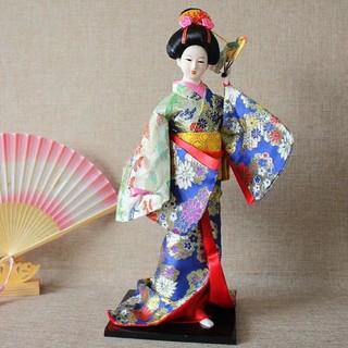 ตุ๊กตาญี่ปุ่น ชุกกิโมโน ของแต่งบ้าน ของขวัญ ขนาดสูง12นิ้ว 日本娃娃布偶人形