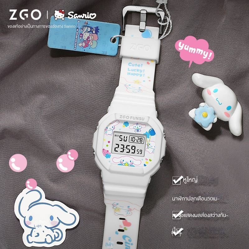 zhengang-sanrio-นาฬิกาข้อมืออิเล็กทรอนิกส์-ทรงสี่เหลี่ยม-ขนาดเล็ก-กันน้ํา-สําหรับเด็กผู้หญิง-นักเรียน
