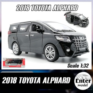 สินค้า โมเดลรถ​เหล็ก​ รถตู้​ 2018 TOYOTA ALPHARD​ [มีเสียงมีไฟ มี​กล่อง พร้อมส่ง🇹🇭] ​เปิด​ได้​หลา​ยส่วน​ ยาว15cm สเกล 1/32