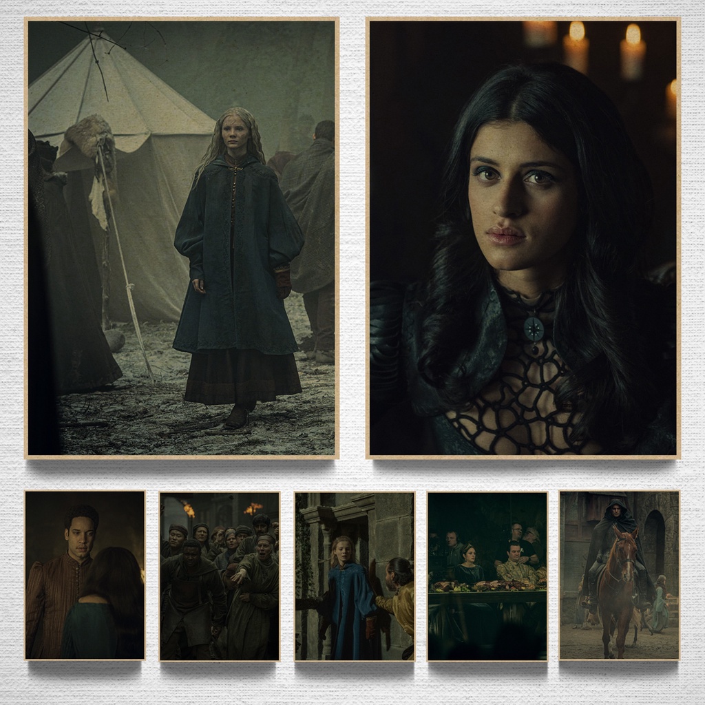 ซีรีส์ทีวีอเมริกันยอดนิยม The Witcher Craft Paper โปสเตอร์วินเทจ Home ...