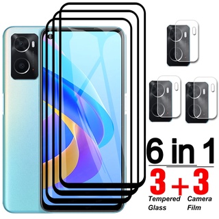 6 in 1 Tempered Glass + Camera Film for Oppo A36 A76 Screen Protector for Oppo A36 A76 A 36 76 Screen Protector