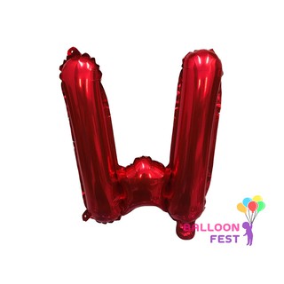 Balloon Fest ลูกโป่งฟอยล์ ตัวอักษรอังกฤษ "V-Z" (สามารถเลือกได้) ขนาด 16นิ้ว สีแดง (Red)