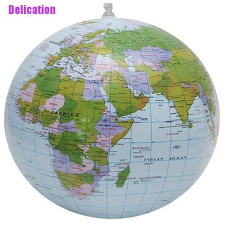 Delication&gt; ลูกบอลชายหาด ลายแผนที่โลก 38 ซม. สําหรับ