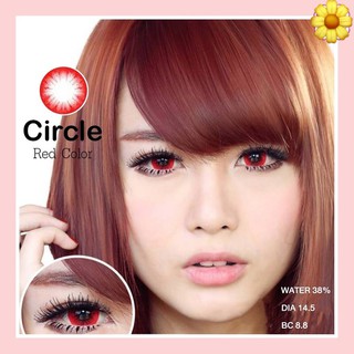 Circle Red (1) บิ๊กอาย สีแดง แดง ไม่ตัดขอบ ตาโต เปรี้ยว แฟนซี Pretty Doll Contact Lens Bigeyes คอนแทคเลนส์ ค่าสายตา