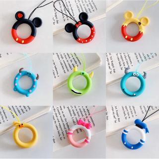 Universal Silicone Lanyard for Keys Phones Strap for Mobile Phone Keycord Lanyards Finger Rings Cartoon Mobile Phone Accessories