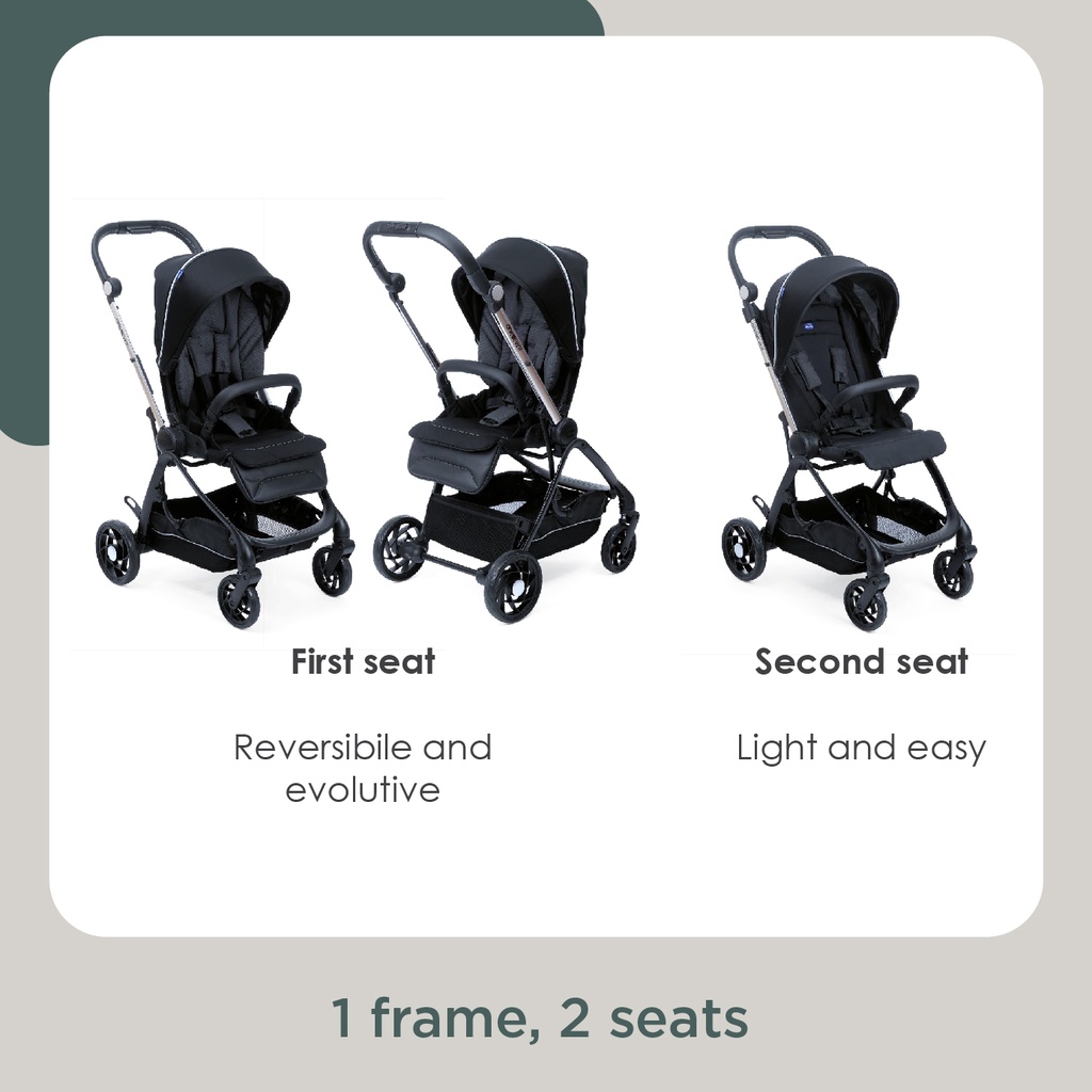 ใช้โค้ดคู่ลดเพิ่ม-chicco-one4ever-stroller-pirate-black-รถเข็นเด็ก-2in1-พับเก็บอัตโนมัติ-สำหรับเด็กแรกเกิด-15-ก-ก