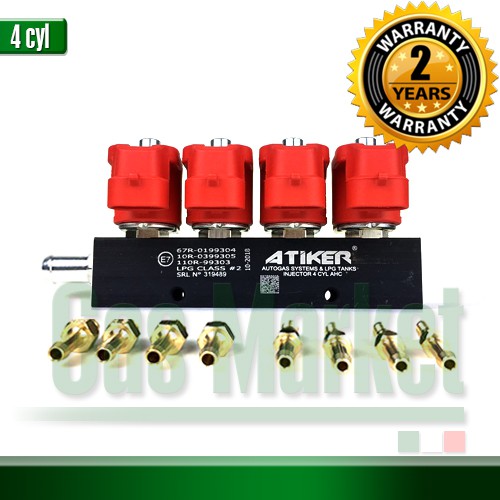 Atiker Gas Injector 4 cyl - รางหัวฉีดแก๊ส ยี่ห้อ ATIKER 4 สูบ สำหรับ ...