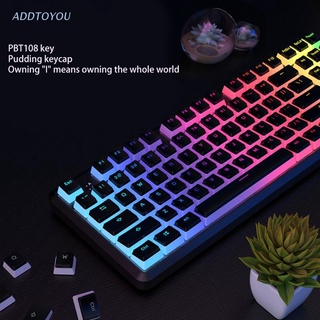 ภาพขนาดย่อของสินค้า104keys / Set PBT Keycaps Backlit Pudding Keycap OEM Profile for Cherry Mx Mechanical Keyboard with Translucent Layer