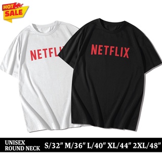 【hot tshirts】เสื้อยืดคอกลม Cotton 100% สกรีนลาย NETFLIX LOGO (แขนสั้น)2022