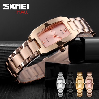 สินค้า Skmei 1400 นาฬิกาข้อมือควอตซ์แฟชั่น สายแสตนเลส ประดับเพชร กันน้ํา 30 เมตร สําหรับสตรี