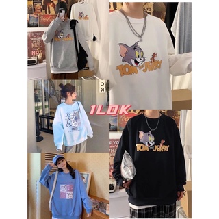 1LDK🌈พร้อมส่ง🌈เสื้อแขนยาว เสื้อกันหนาว คอกลม โอเวอร์ไซต์ ฟรีไซส์(F4)