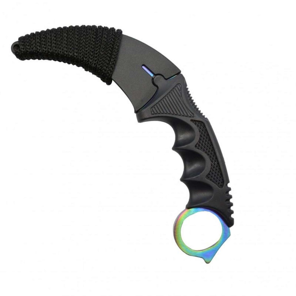 iremax-k01-karambit-knife-มีดพก-มีดคารัมบิต-มีดเดินป่า-มีดใบตาย-มีดควง-ใบคมและแหลม-สีรุ้ง-ไทเทเนียม