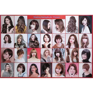 โปสเตอร์ ทรงผมผู้หญิง แนวเกาหลี ญี่ปุ่น Korea Japan Womens Hairstyles Poster 24”x35” Inch 3