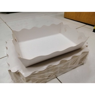 ถาดกระดาษ (ประกอบเอง) จำนวน 100ใบ/แพค (Foodgrade) ฟู๊ดเกรด ใส่ขนมปังชิ้น ถาดกระดาษ ถาดขนมปัง