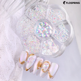 Flospring โบว์เรซิ่น 3D สําหรับตกแต่งเล็บ DIY