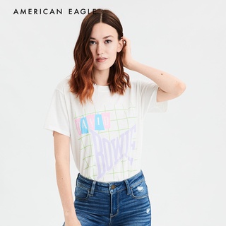 HH American Eagle David Bowie Graphic T-Shirt เสื้อยืด ผู้หญิง กราฟฟิค เดวิด โบวี่ (030-9401-140) เสื้อยืดผ้าฝ้าย