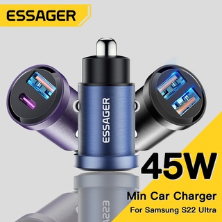 Essager ที่ชาร์จโทรศัพท์มือถือ 30W USB Type-C Mini ชาร์จเร็ว 3.0 สําหรับ iP Huawei Auto Type C PD 3.0