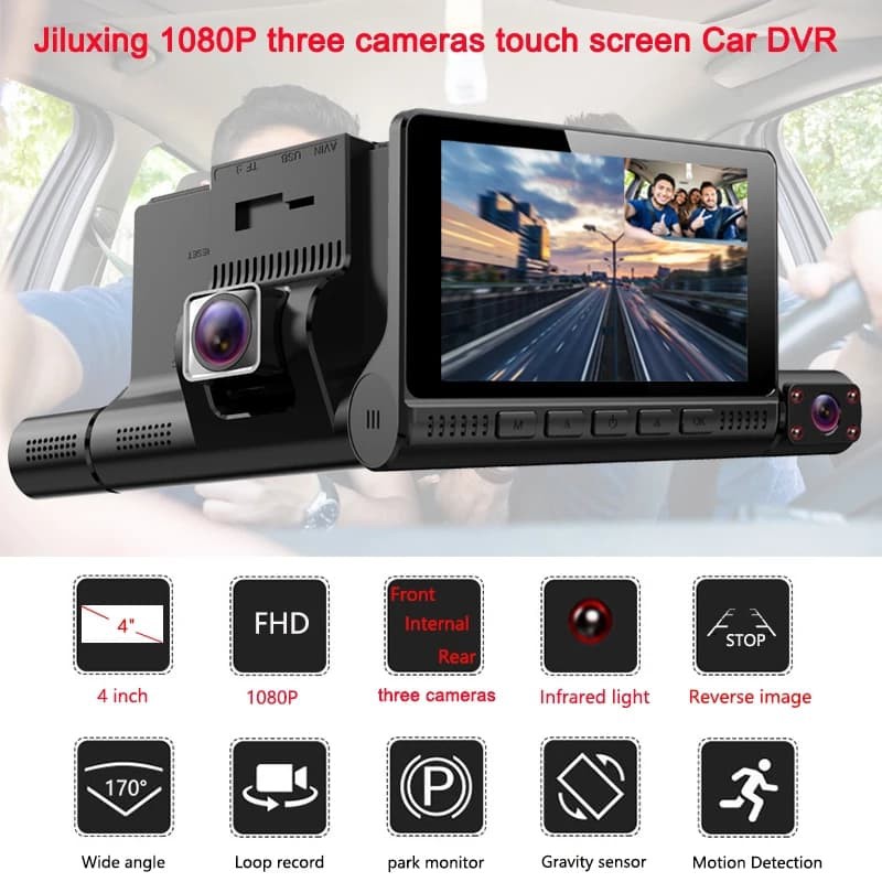 รถ-dvr-4-นิ้ว-dash-cam-3-กล้องเลนส์-dual-lens-full-hd-1080p-หน้าจอสัมผัส-แถมฟรีเมม-16gb