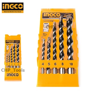 INGCO ชุดดอกสว่านเจาะปูน 5 ตัวชุด ( Masonary Drill Bit Set ) - ดอกสว่านเจาะคอนกรีต / ดอกเจาะปูน AKD3051