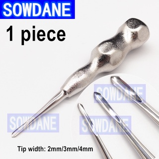 1pc Dental Minimally Invasive Root Elevator Stainless Steel Dental Tooth Loosening Elevator Root Extraction Hollow Handl