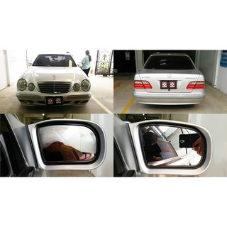 เลนส์กระจกรถ BENZ W210 ด้านขวา ( E CLASS  ตากลมมีไฟเลี้ยวที่กระจก) สำหรับกระจกรถที่เสื่อม ดำ มัว มองไม่ชัด มีคราบน้ำมัน