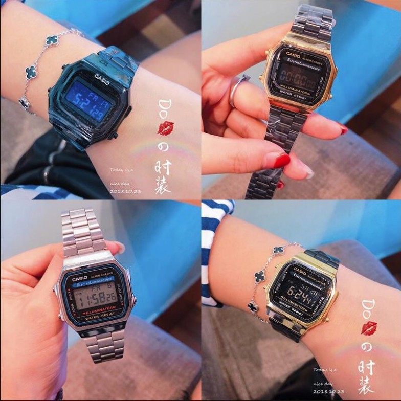 casio-casio-รุ่นย้อนยุคทองแนวโน้มย้อนยุคทองนาฬิกาตารางนาฬิกาอิเล็กทรอนิกส์ดิจิตอล-unisex-ชายและหญิงสวมใส่-a-168wg-9-w