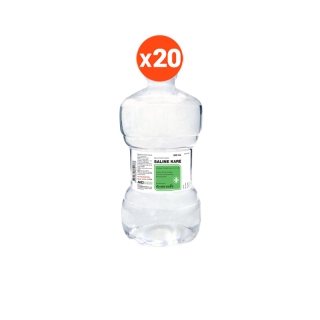 [ยกลังx20ขวด] 500 mL Saline Kare น้ำเกลือซาไลน์แคร์ ขวดดัมเบล 500 mL ส่งฟรี!