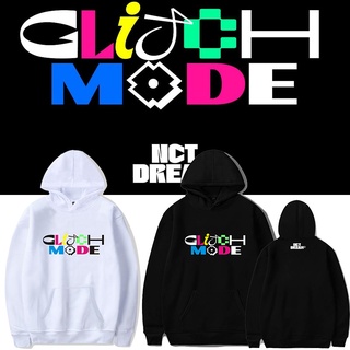 เสื้อกันหนาว มีฮู้ด แบบสวมหัว ลายอัลบั้ม NCT DREAM Glitch Mode สําหรับผู้ชาย และผู้หญิง