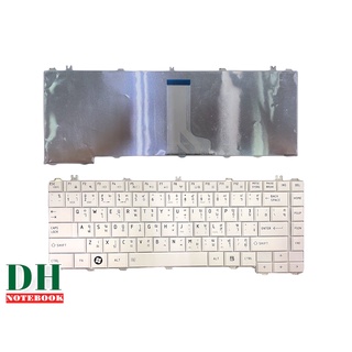 คีย์บอร์ดโน๊ตบุ๊ค keyboard  Toshiba Satellite C600 C640 L640 L645 L635 L730 L735 L745 สีขาว TH-ENG