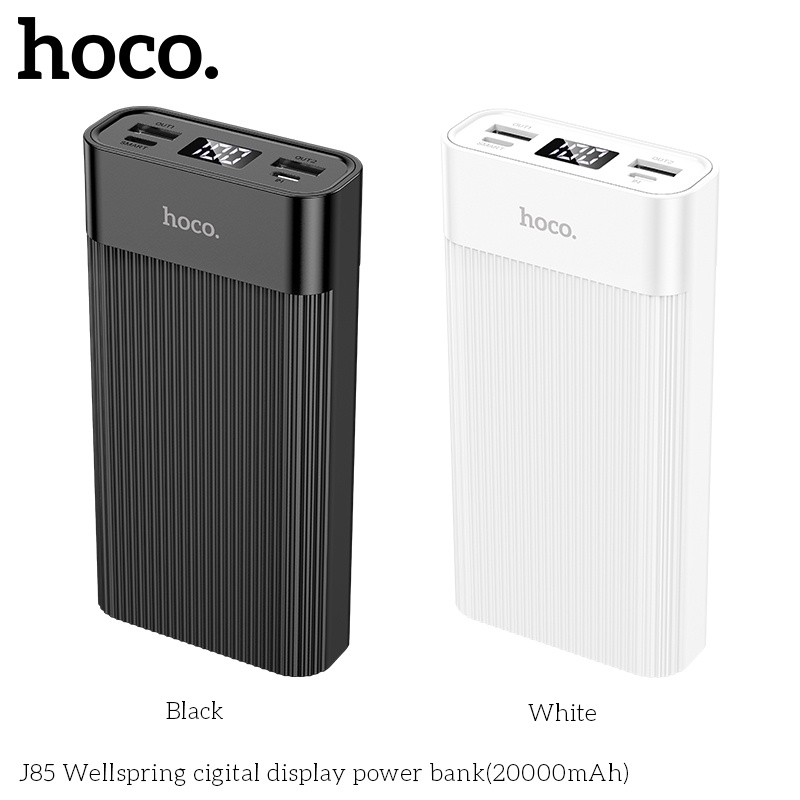 hoco-j85-แบตสำรอง-20000mah-พร้อมไฟ-led-เปอร์เซ็นต์-ของแท้