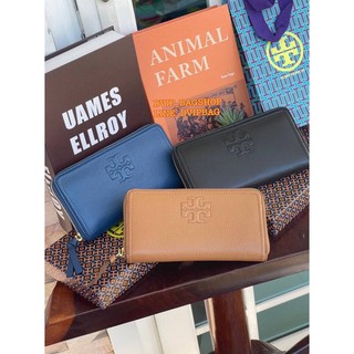 Tory burch Thea Multi-Gusset Zip Continental Wallet แท้💯%