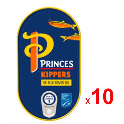 princes-เนื้อปลาเฮอริ่งรมควัน-คิปเปอร์-แช่น้ำมันดอกทานตะวัน-ชุดละ-10-กระป๋อง-กระป๋องละ-190-กรัม-princes-kipper-fillet