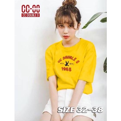 no-8-เสื้อยืดแขนสั้น-cc-double-o-ผ้าคอตตอล100-เกรดพรีเมียม-แพทเทิร์นทรงตรงใส่ได้ทั้งผู้ชายผู้หญิง-งานคุณภาพสินค้าตรงปก