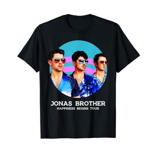 เสื้อยืดผ้าฝ้ายพิมพ์ลายขายดี Yuanl5 [พร้อมส่ง] เสื้อยืดแขนสั้นลําลอง ผ้าฝ้าย 100% พิมพ์ลาย Jonas Brother Begins Tour พลั