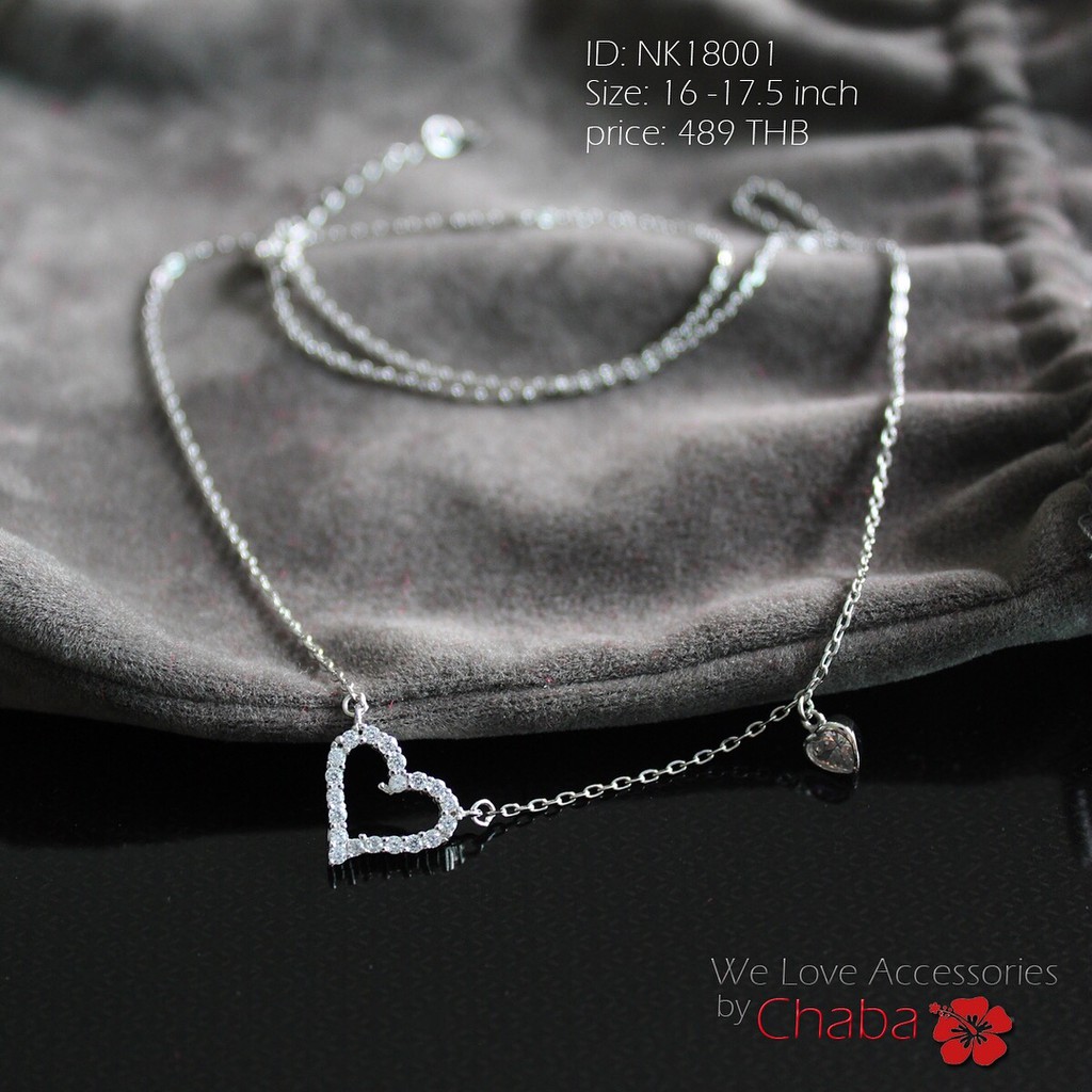 chaba-accessories-สร้อยคอเเงินแท้-925-sterling-silver-ชุบทองคำขาว-nk18001
